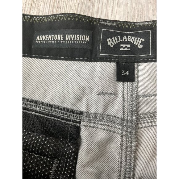 Billabong Adventure Division Mens Shorts Size 34 Gray Polyester Blend Made In Ch - Picture 2 of 8